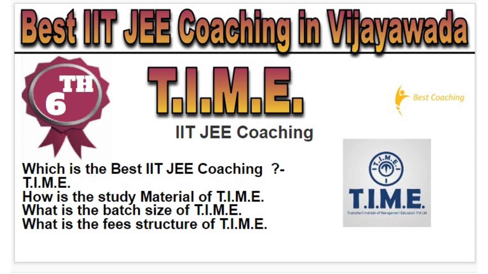 Rank 6 Best IIT JEE Coaching in Vijayawada Rank 6 Best IIT JEE Coaching in Vijayawada