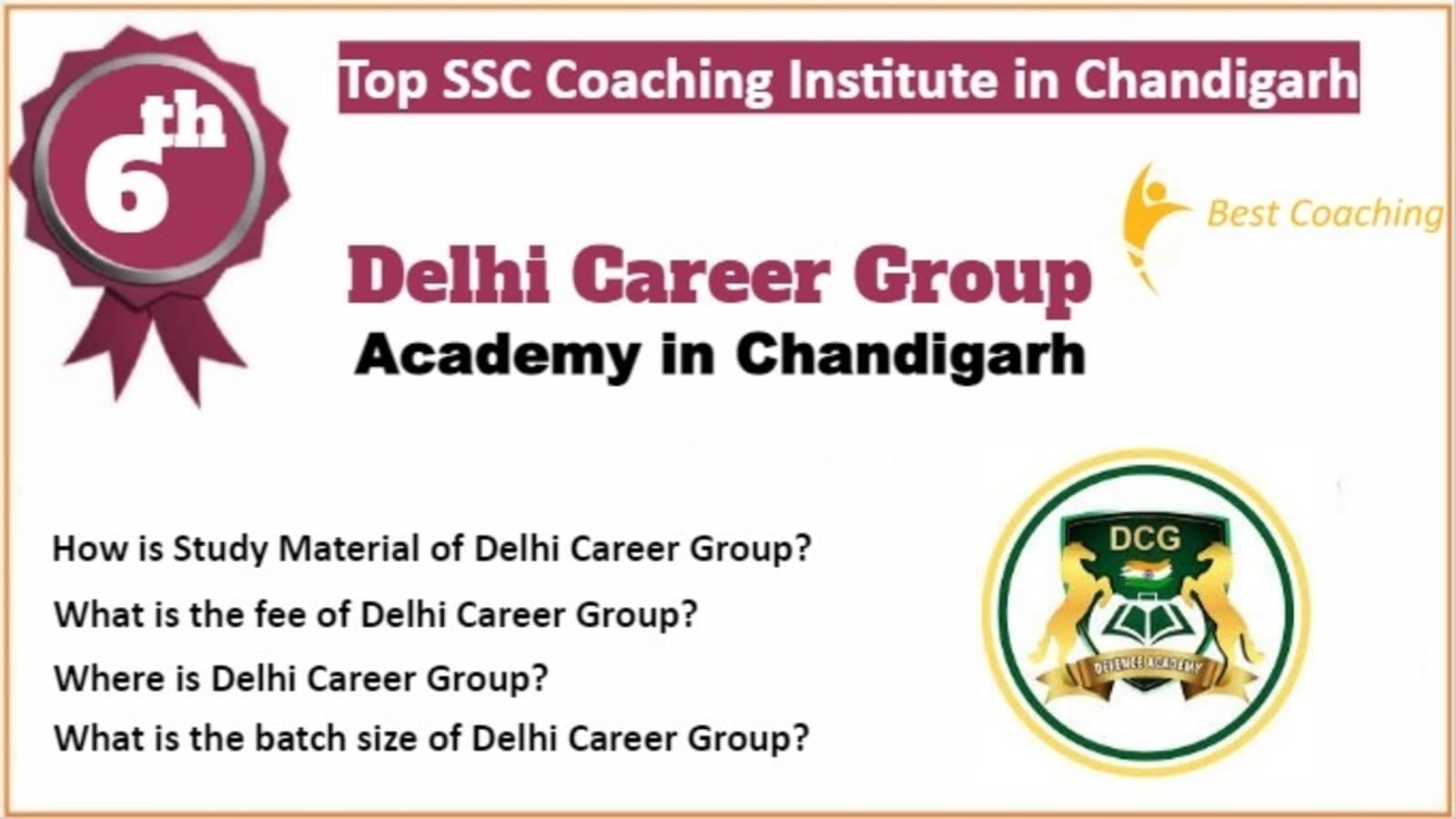 Rank 6 Best SSC Coaching in Chandigarh