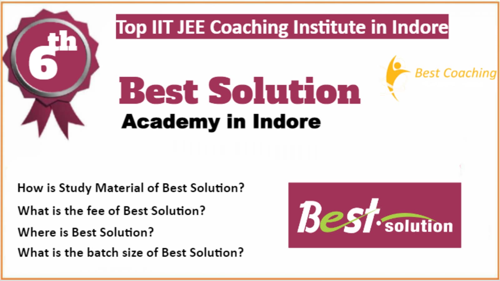 Rank 6 Top IIT JEE Coaching in Indore