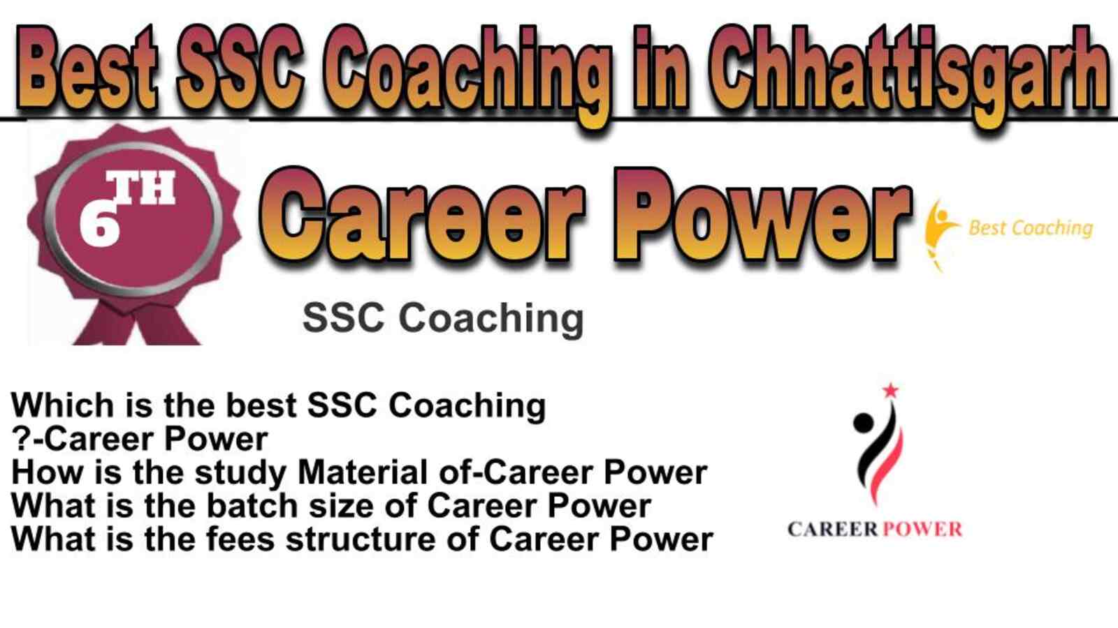 Rank 6 best SSC coaching in Chhattisgarh