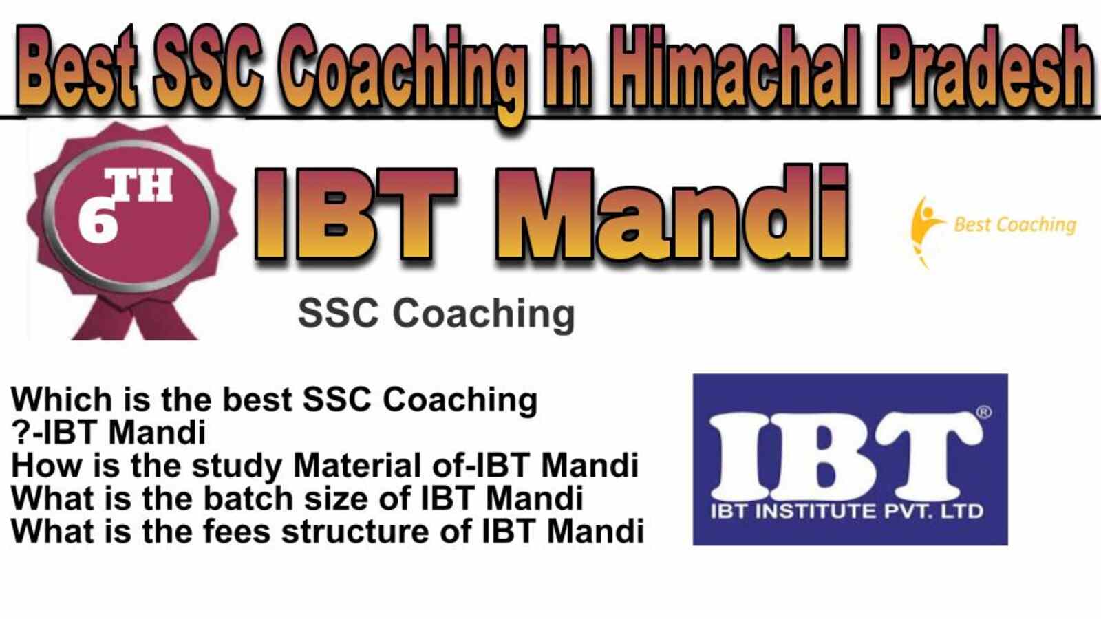 Rank 6 best SSC coaching in Himachal Pradesh