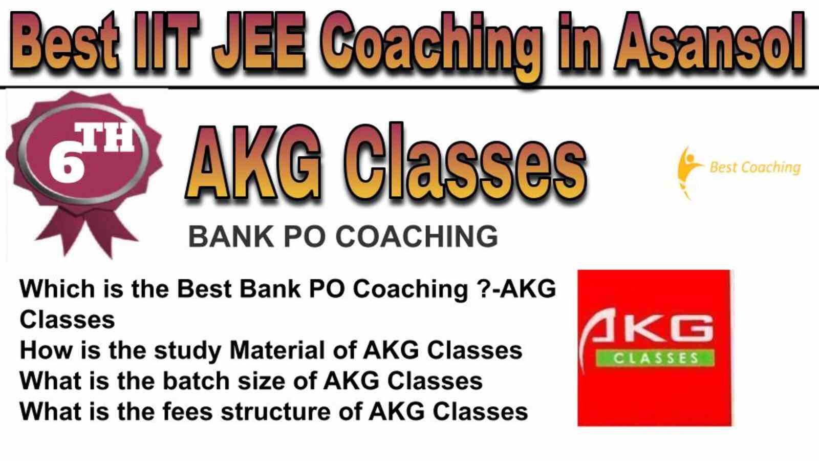 Rank 6 best bank po coaching in Asansol