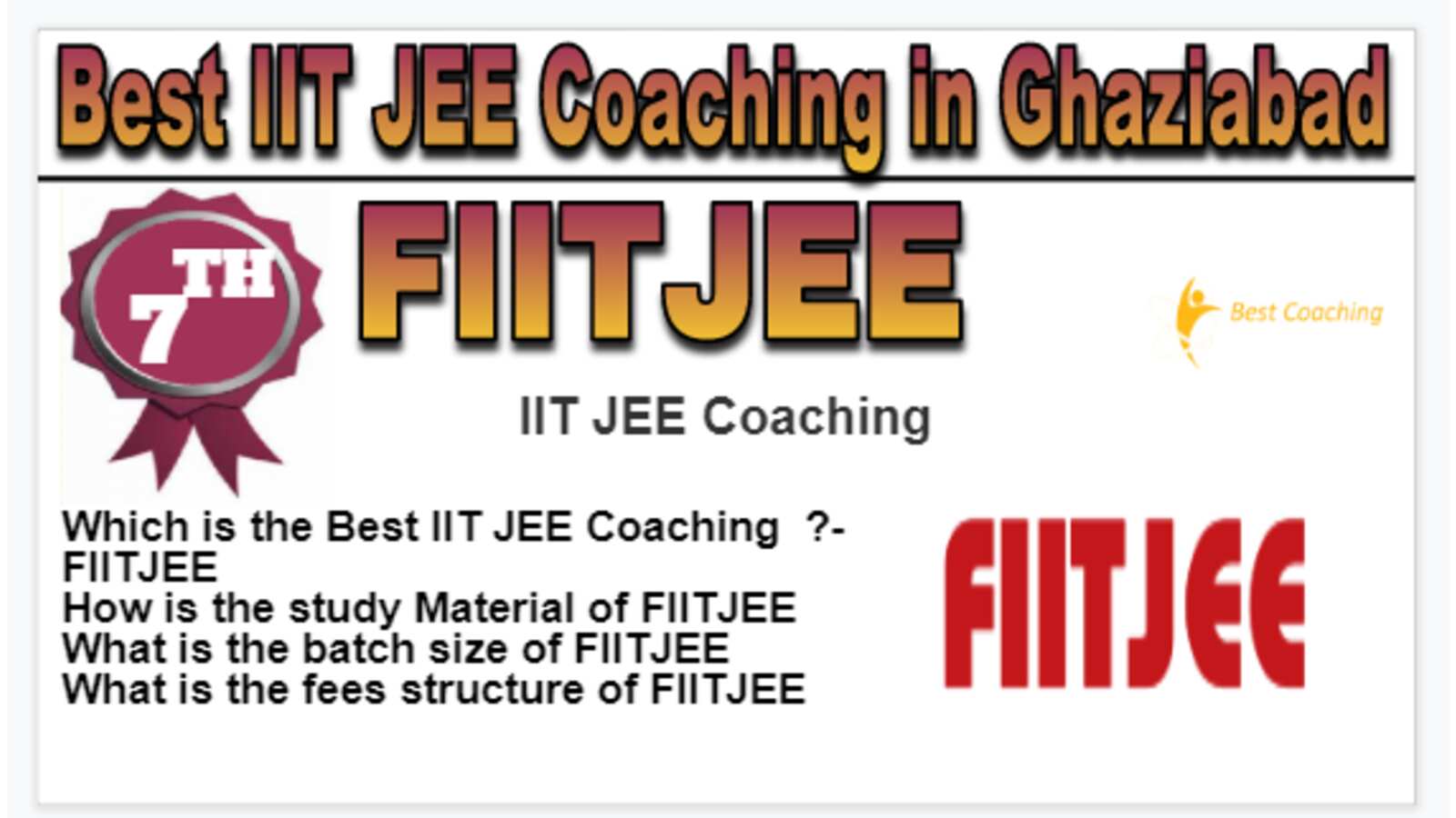 Rank 7 Best IIT JEE Coaching in Ghaziabad