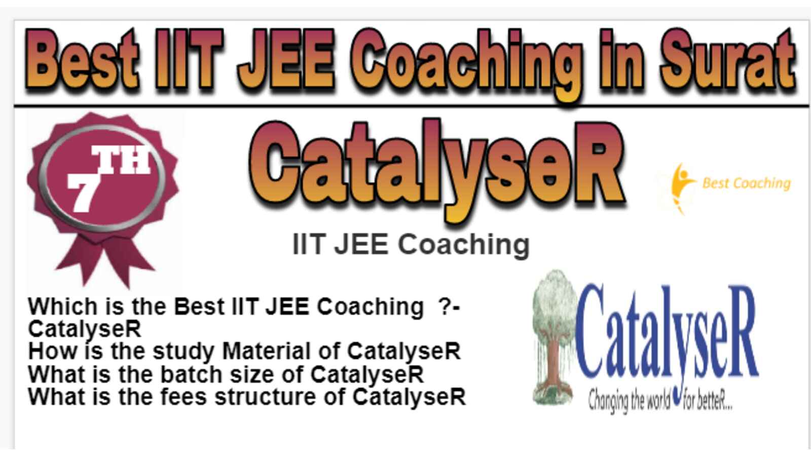 Rank 7 Best IIT JEE Coaching in Surat