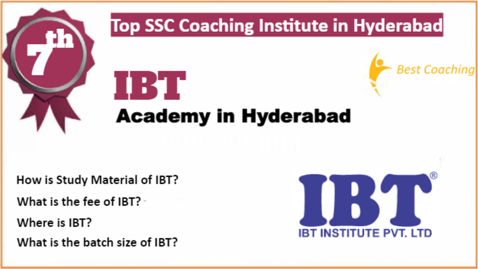 Rank 7 Best SSC Coaching In Hyderabad