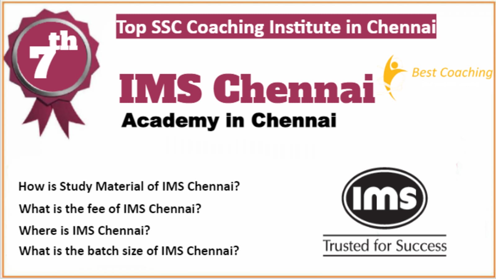 Rank 7 Best SSC Coaching in Chennai