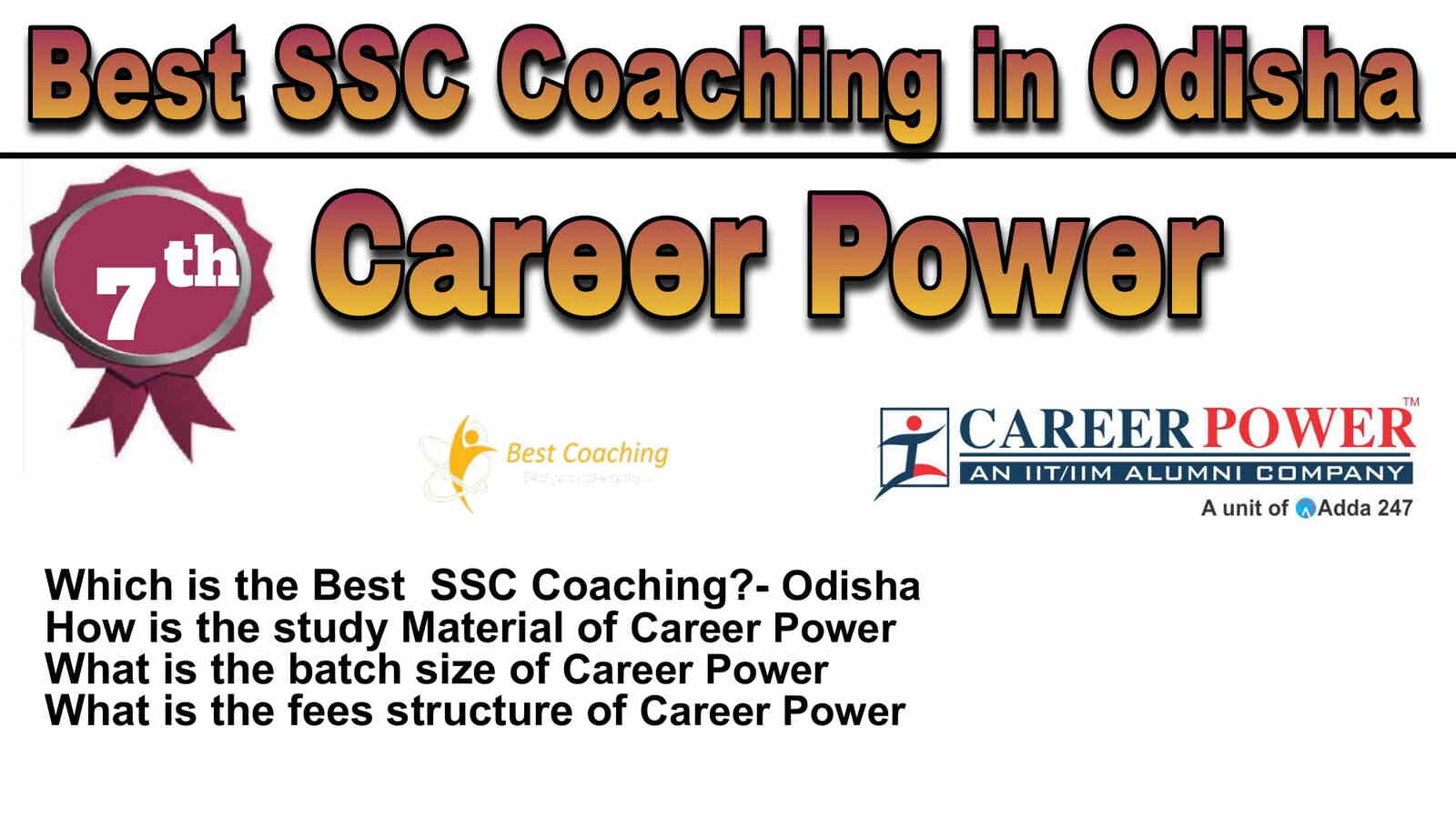 Rank 7 Best SSC Coaching in Odisha