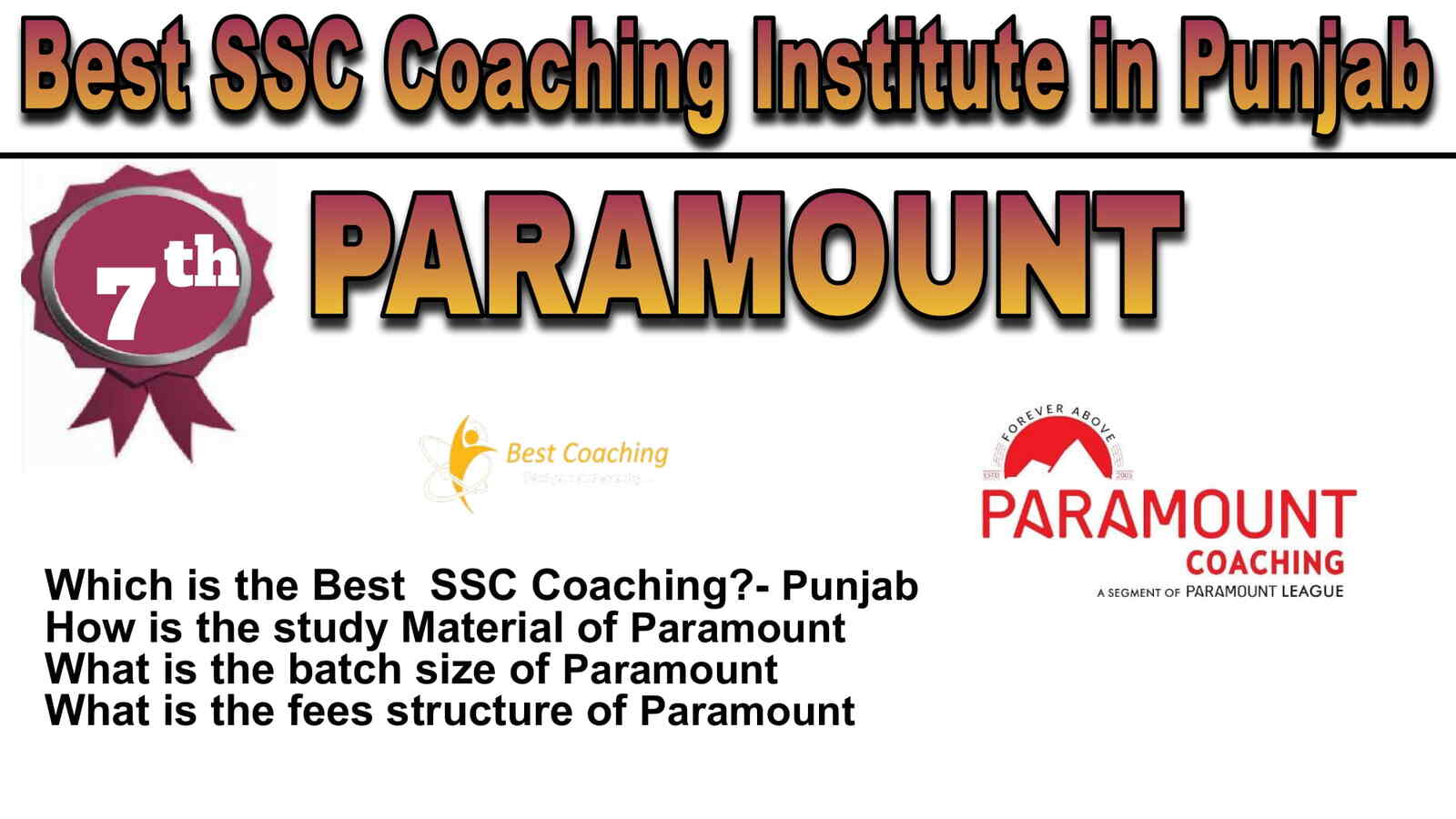 Rank 7 Best SSC Coaching in Punjab