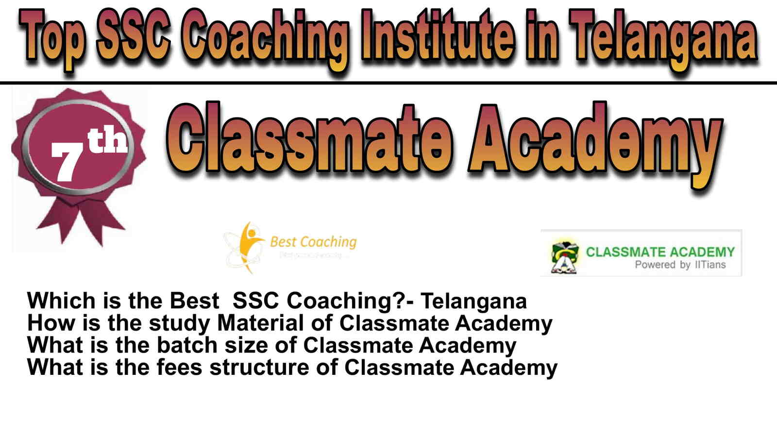 Rank 7 Best SSC Coaching in Telangana
