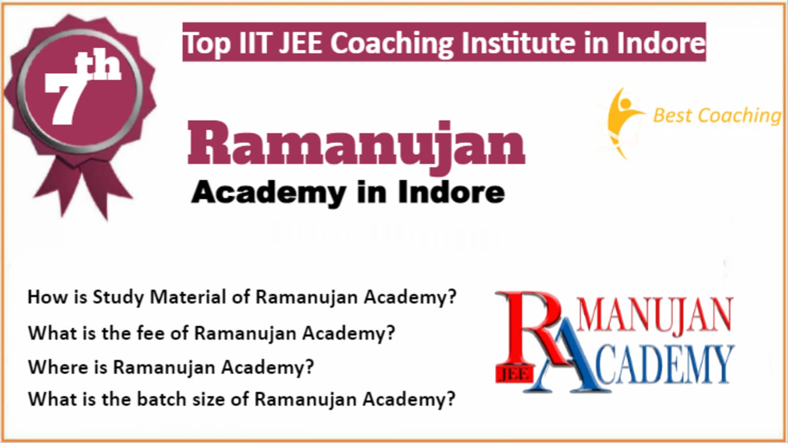 Rank 7 Top IIT JEE Coaching in Indore