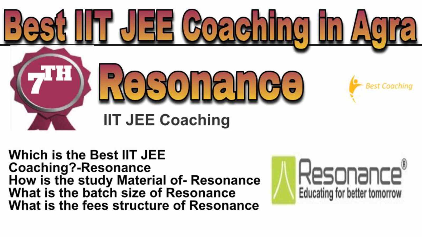 Rank 7 best IIT JEE coaching in Agra