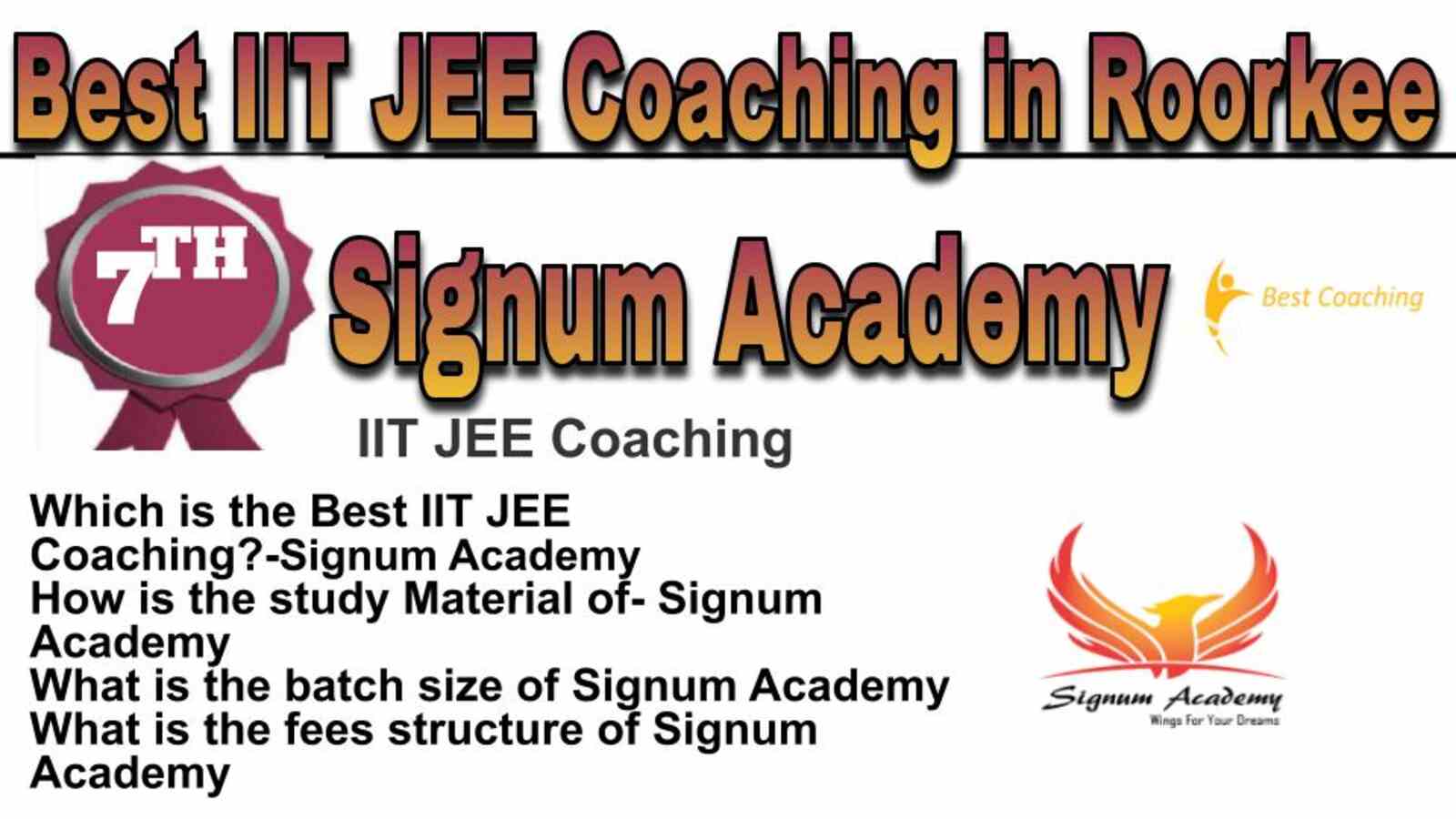 Rank 7 best IIT JEE coaching in Roorkee
