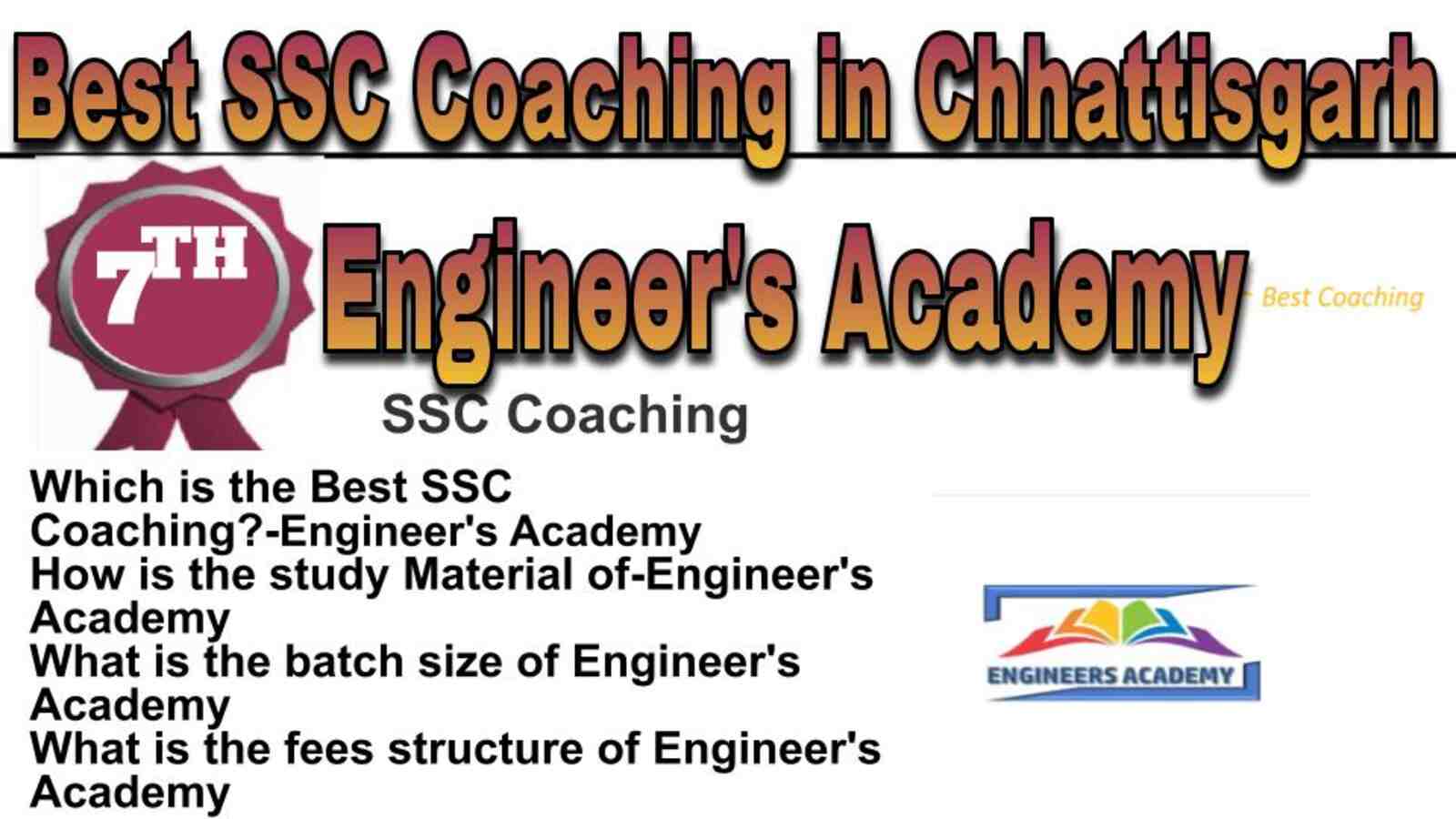 Rank 7 best SSC coaching in Chhattisgarh