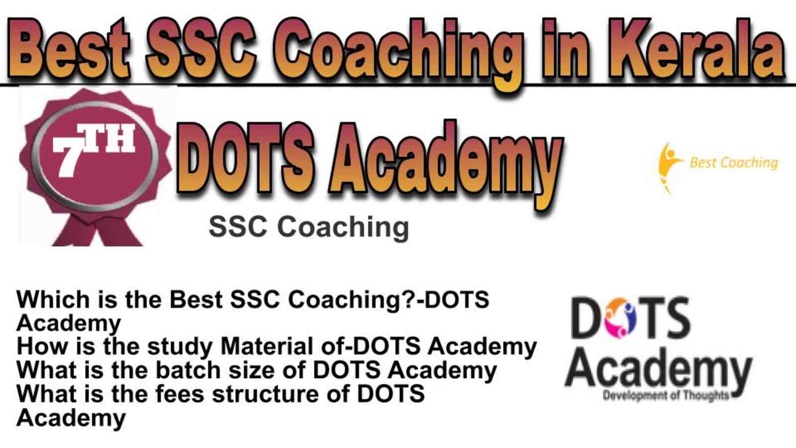 Rank 7 best SSC coaching in Kerala