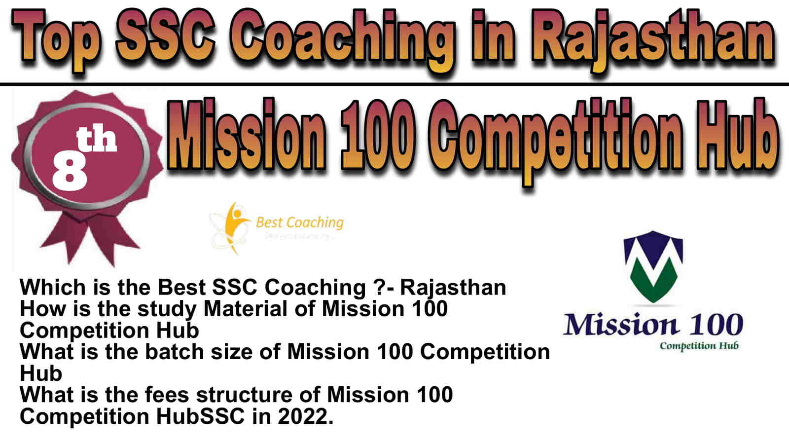 Rank 8 Best SSC Coaching in Rajasthan