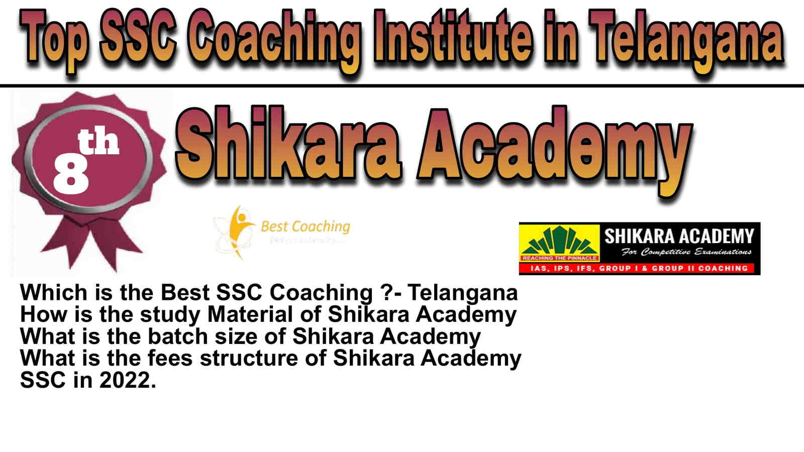 Rank 8 Best SSC Coaching in Telangana
