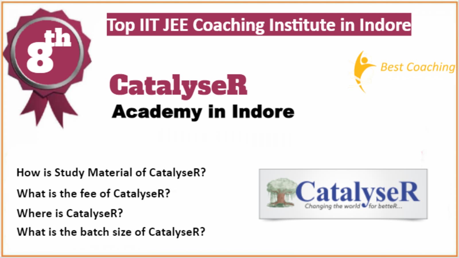 Rank 8 Top IIT JEE Coaching in Indore