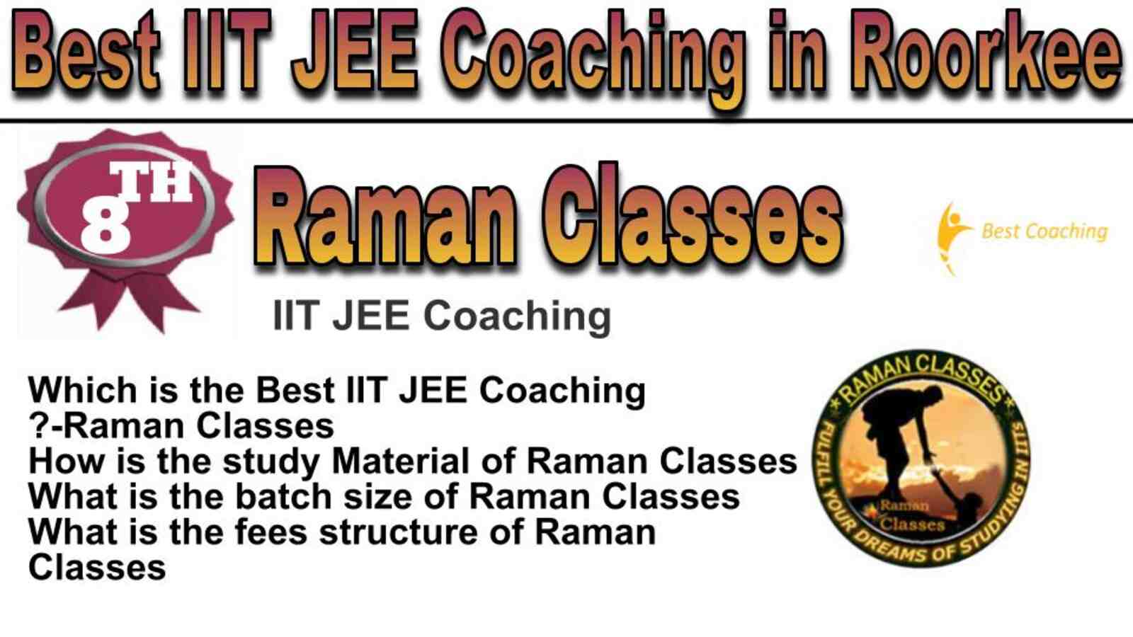 Rank 8 best IIT JEE coaching in Roorkee