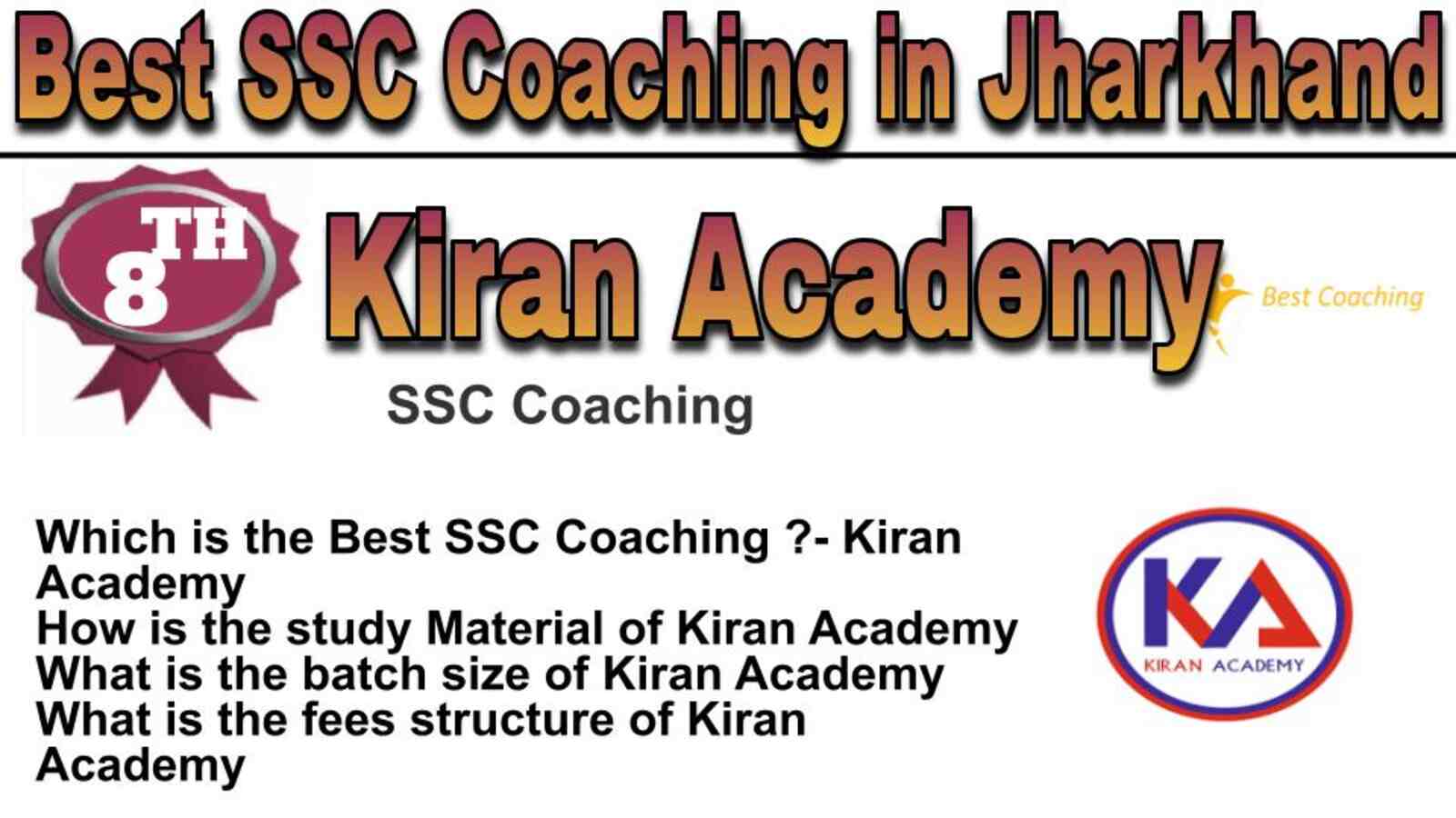 Rank 8 best SSC coaching in Jharkhand
