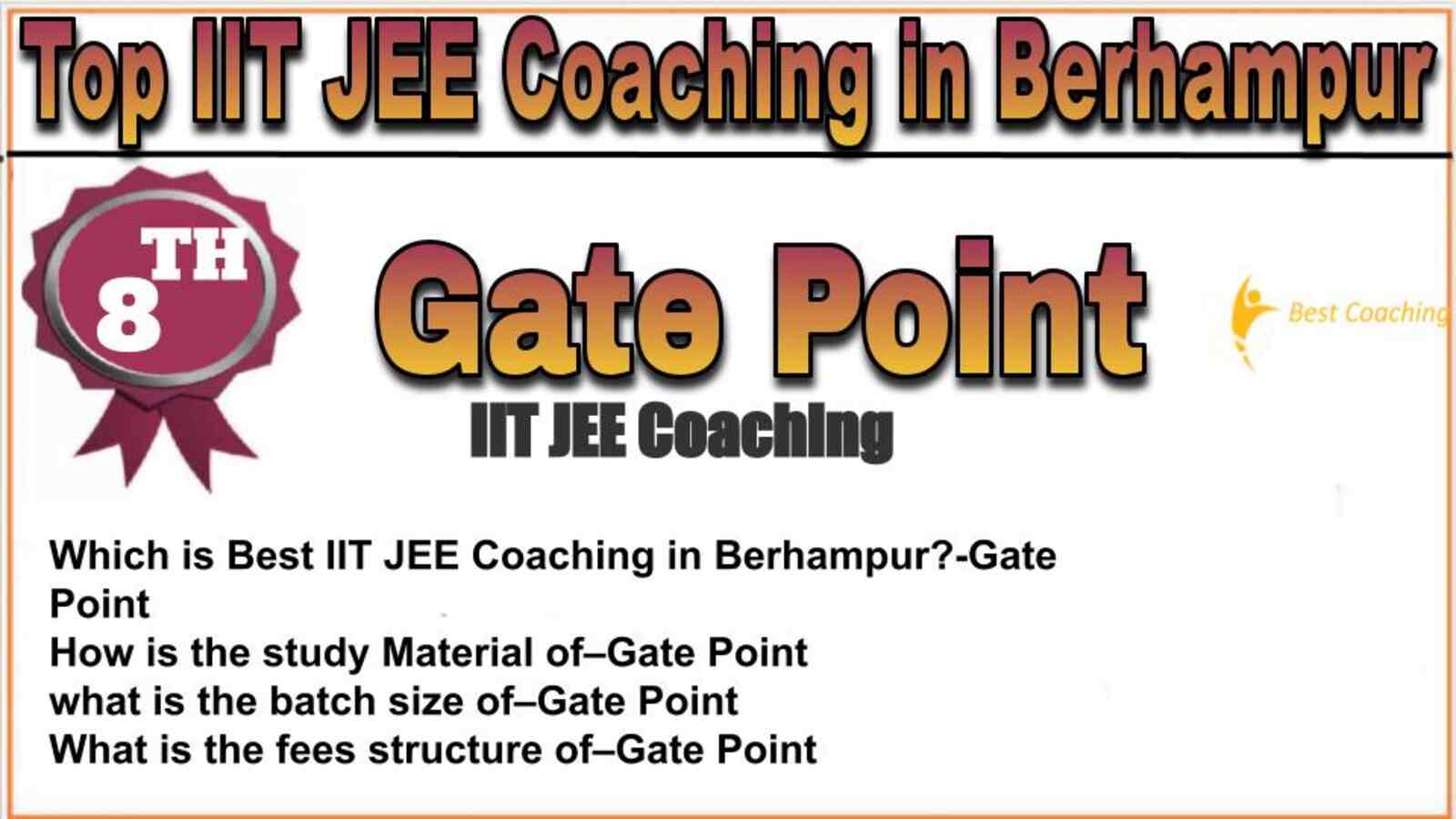 Rank 8 top IIT JEE coaching in Berhampur