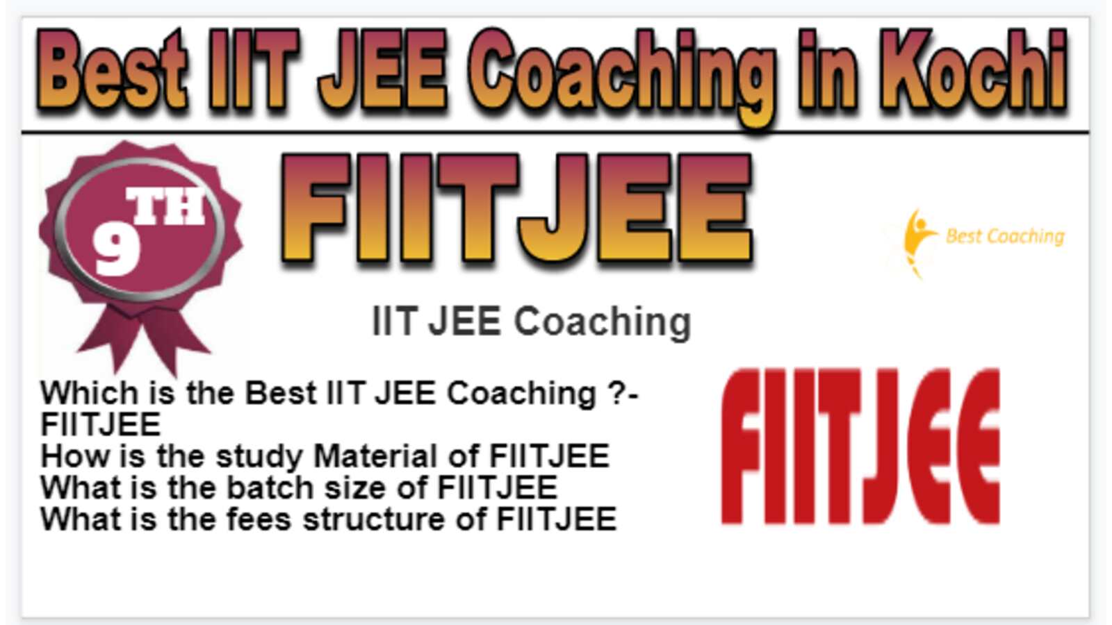 Rank 9 Best IIT JEE Coaching in Kochi