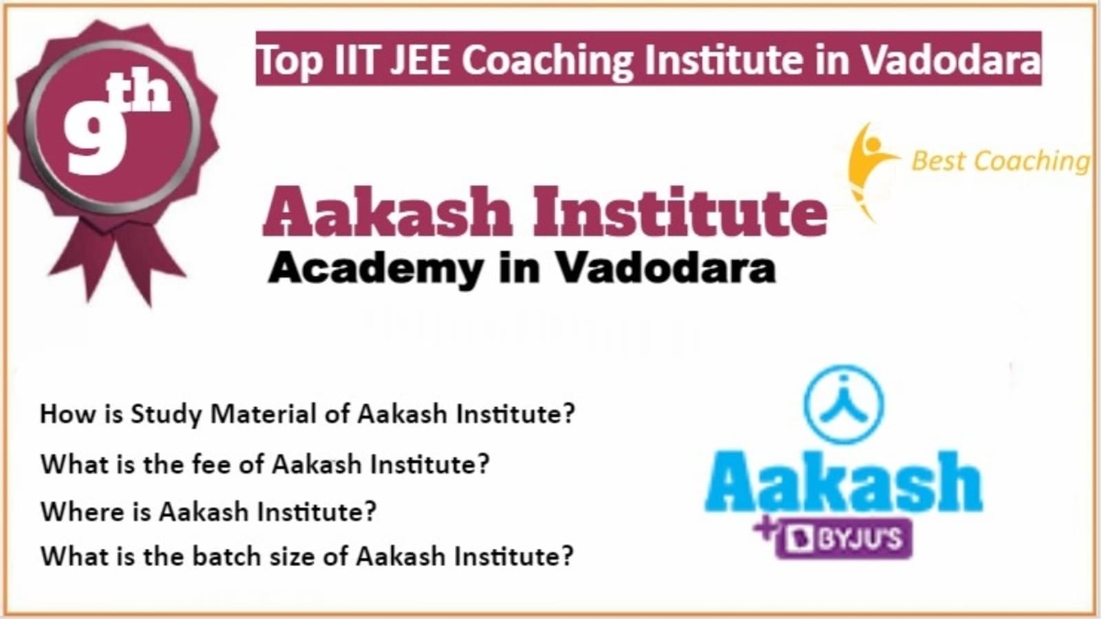 Rank 9 Best IIT JEE Coaching in Vadodara
