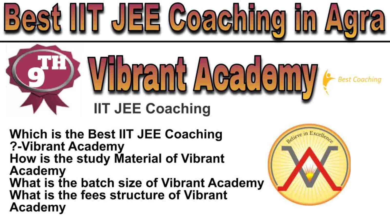 Rank 9 best IIT JEE coaching in Agra