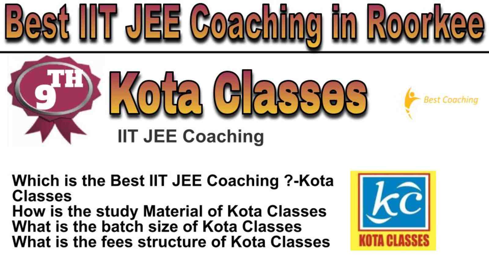 Rank 9 best IIT JEE coaching in Roorkee