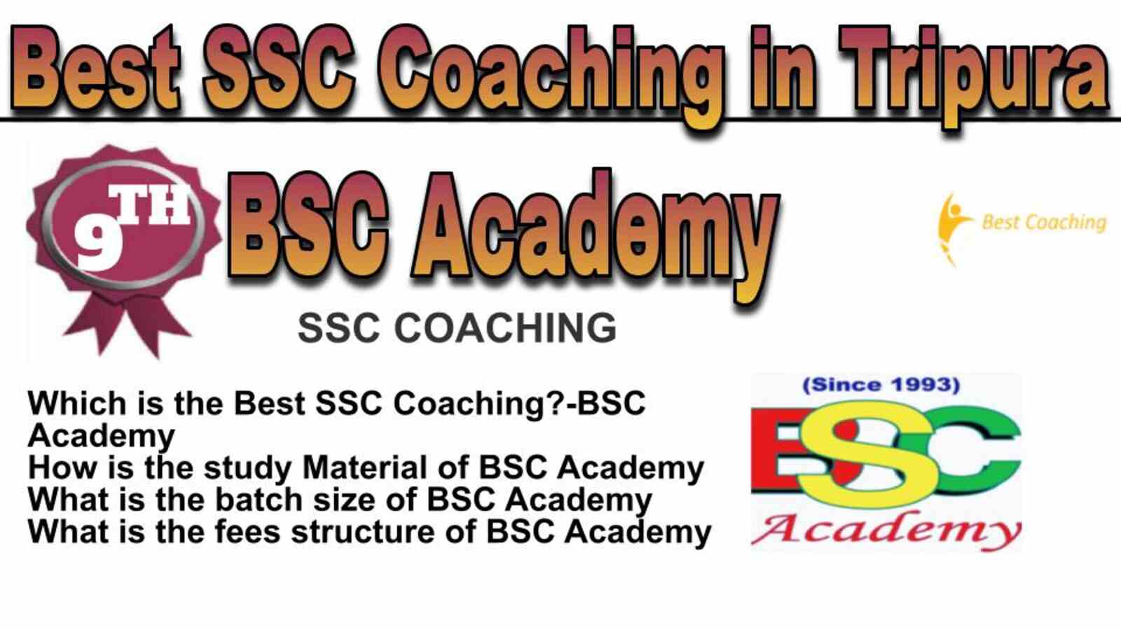 Rank 9 best SSC Coaching in Tripura