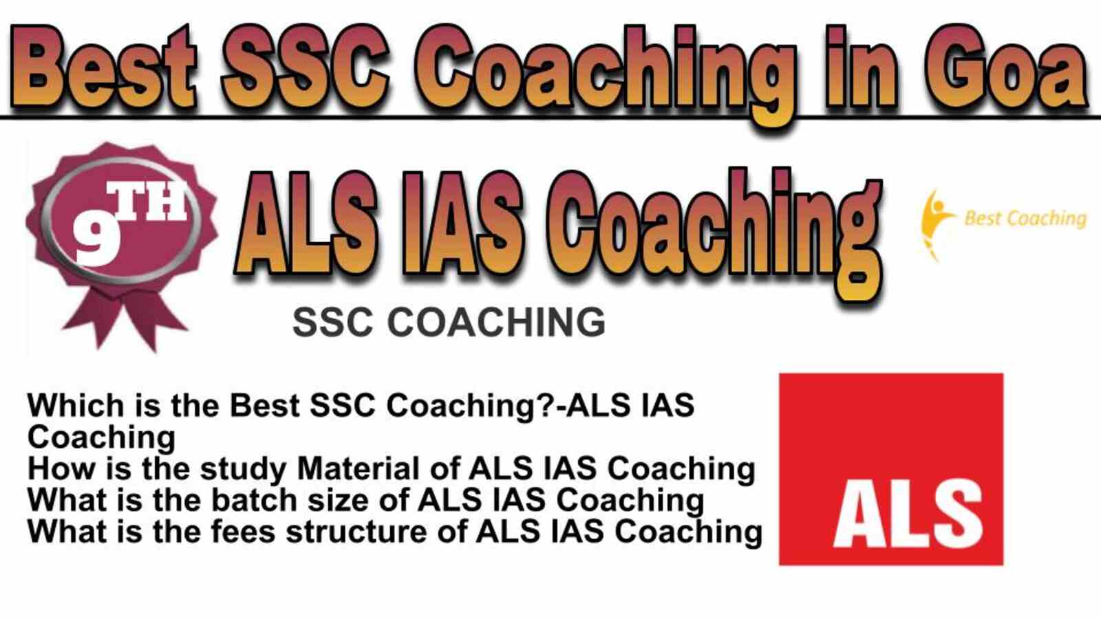 Rank 9 best SSC coaching in Goa