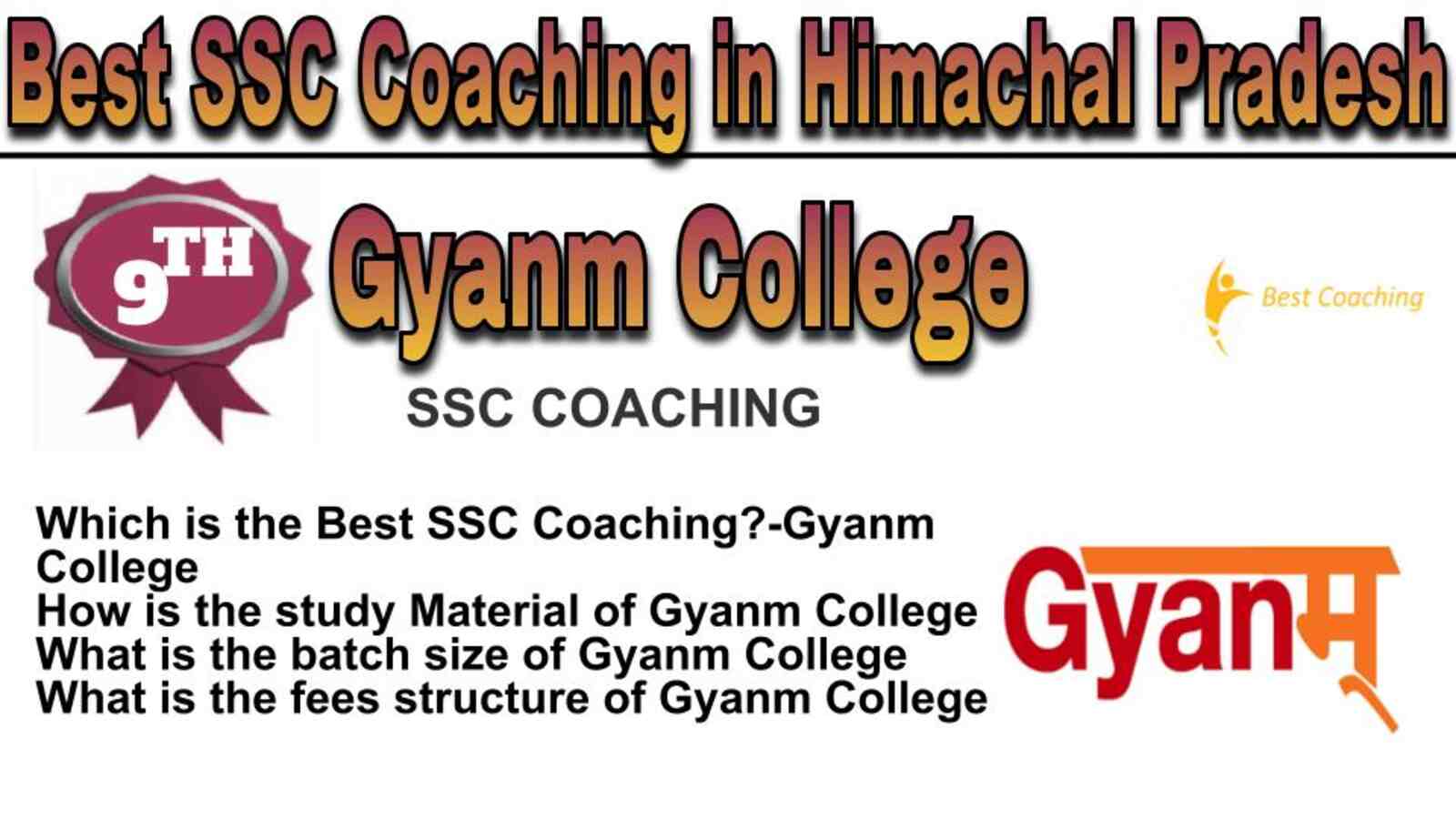Rank 9 best SSC coaching in Himachal Pradesh