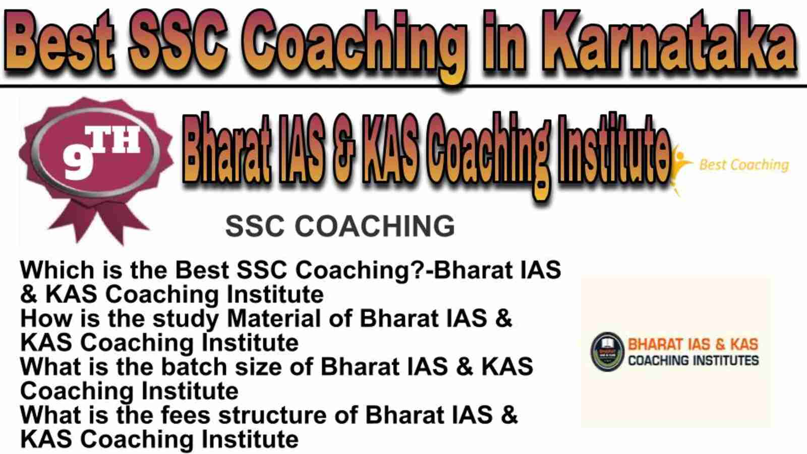 Rank 9 best SSC coaching in Karnataka