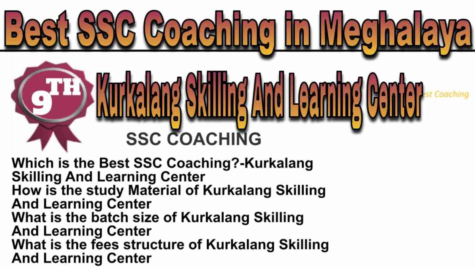 Rank 9 best SSC coaching in Meghalaya
