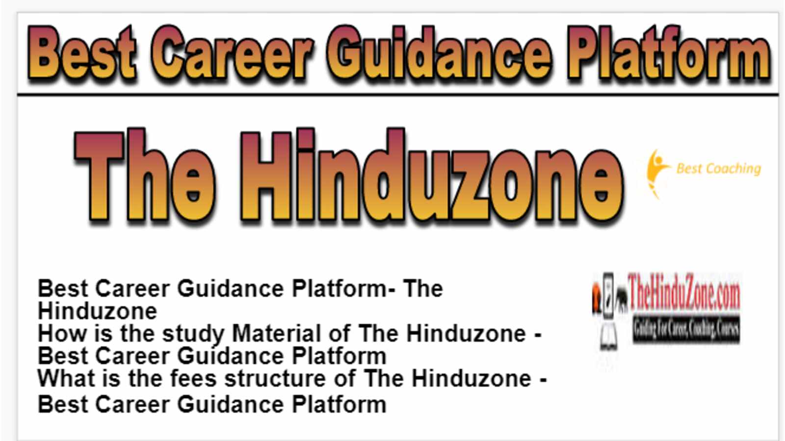 The Hinduzone Best Career Guidance Platform