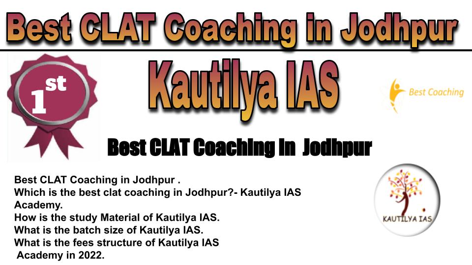 RANK 1 Best CLAT Coaching in Jodhpur