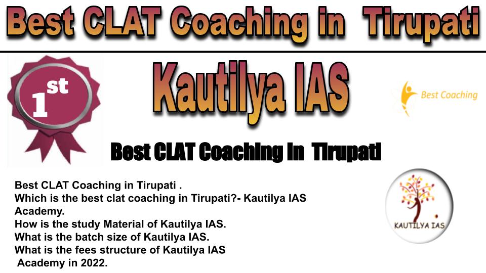 RANK 1 Best CLAT Coaching in Tirupati