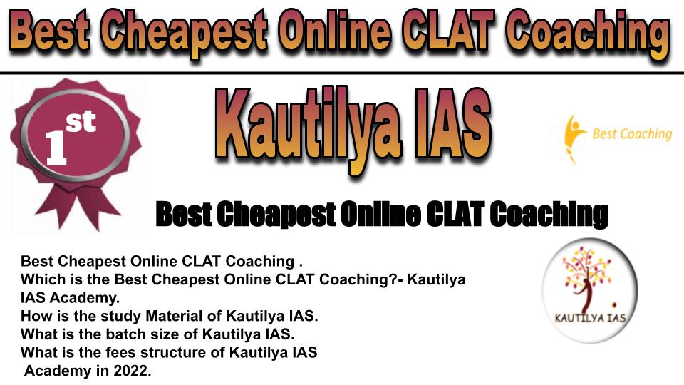 RANK 1 Best Cheapest Online CLAT Coaching