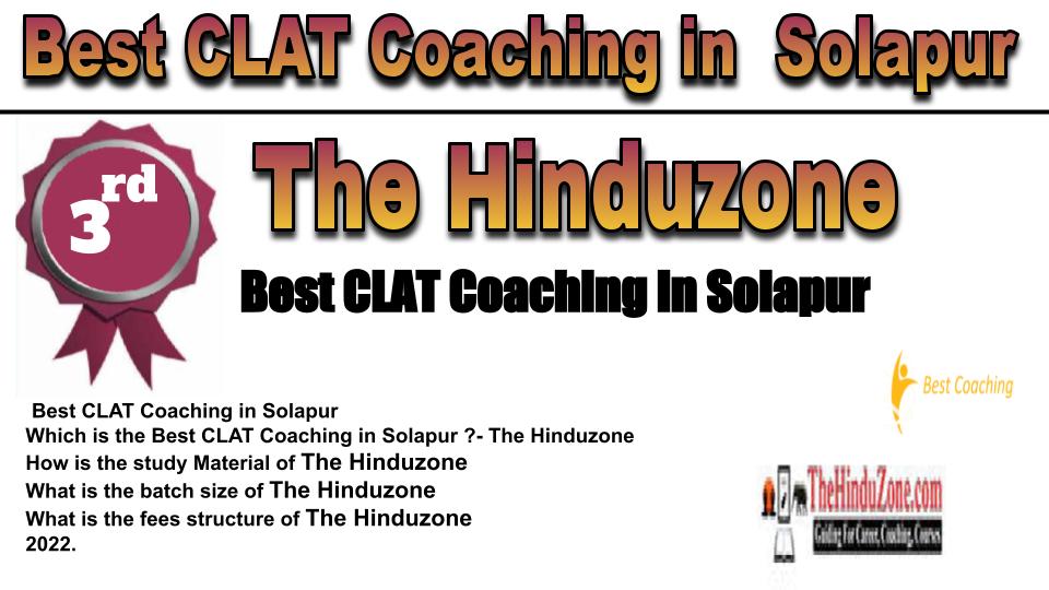 RANK 3 Best CLAT Coaching in Solapur