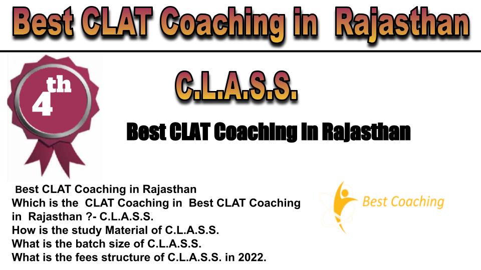 RANK 4 Best CLAT Coaching in Rajasthan