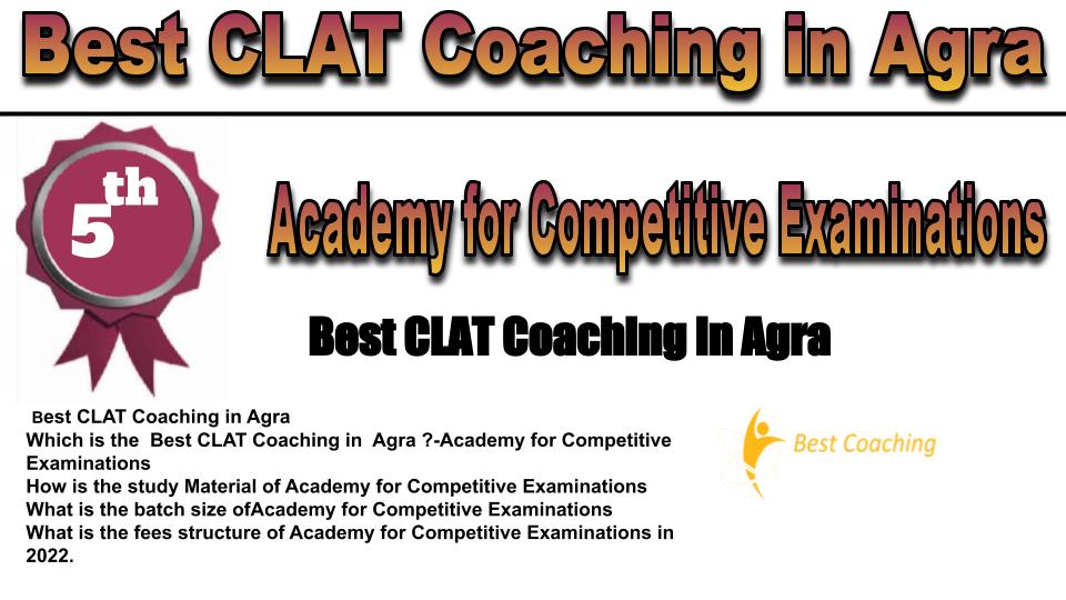 RANK 5 Best CLAT Coaching in Agra