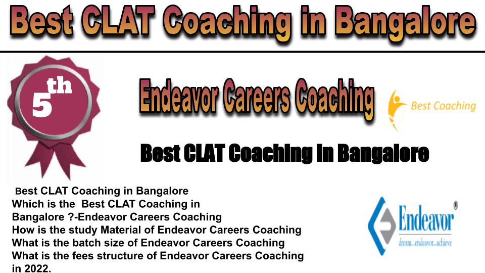 RANK 5 Best CLAT Coaching in Bangalore