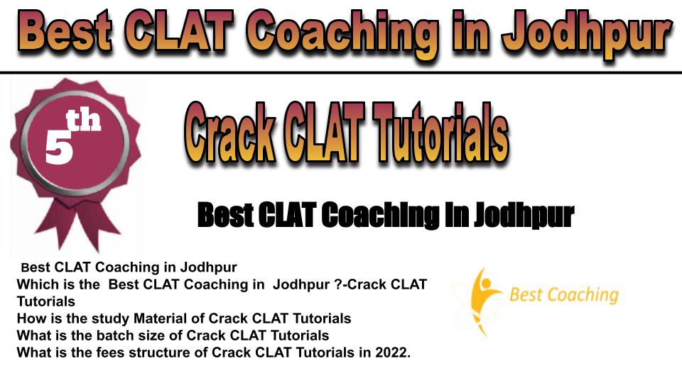 RANK 5 Best CLAT Coaching in Jodhpur