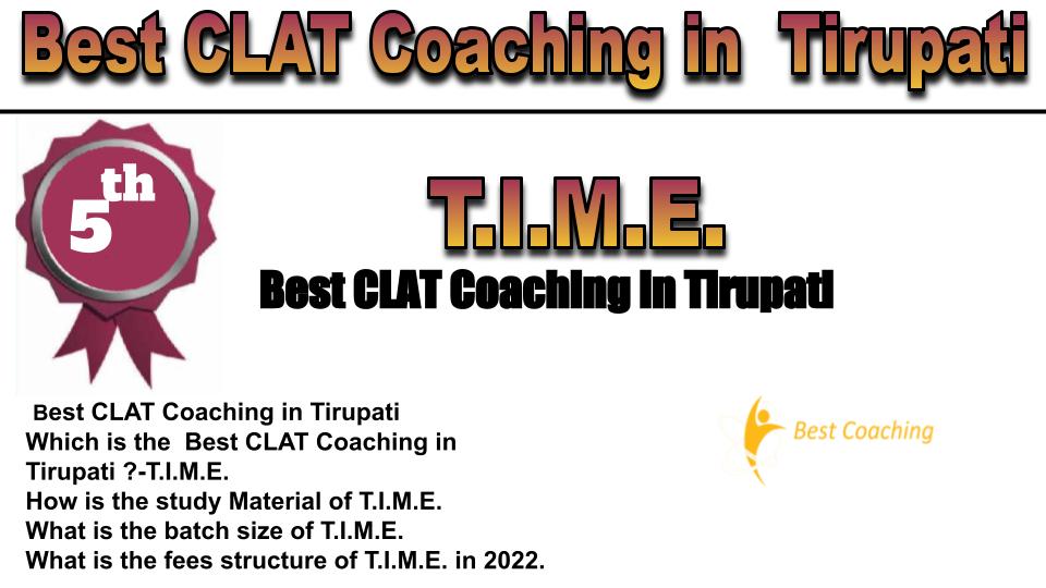 RANK 5 Best CLAT Coaching in Tirupati