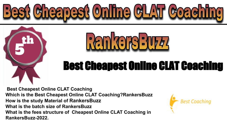 RANK 5 Best Cheapest Online CLAT Coaching