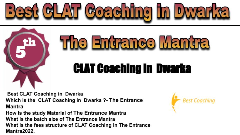 RANK 5 best clat coaching in DWARKA