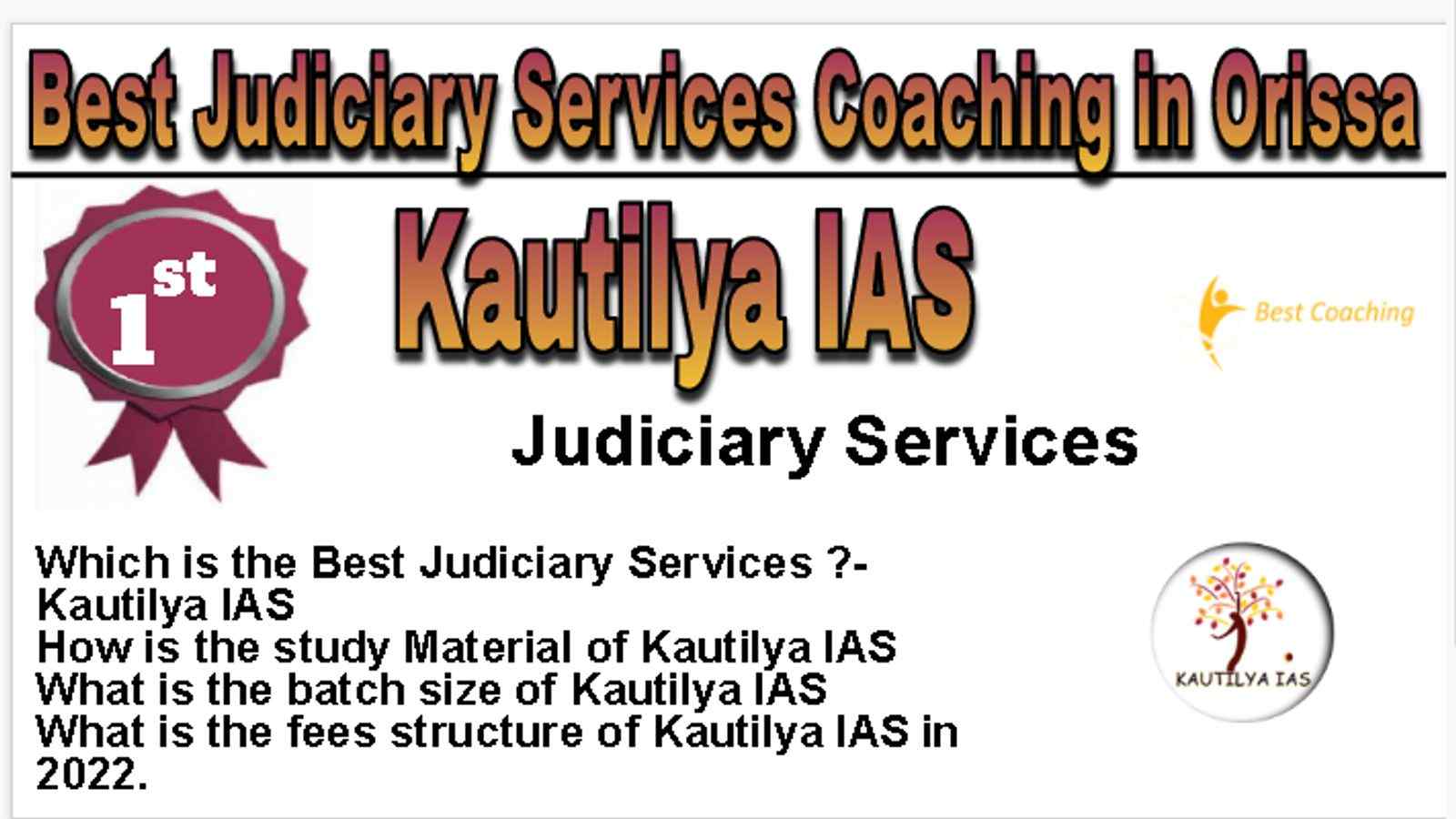 Rank 1 Best Judiciary Services Coaching in Orissa
