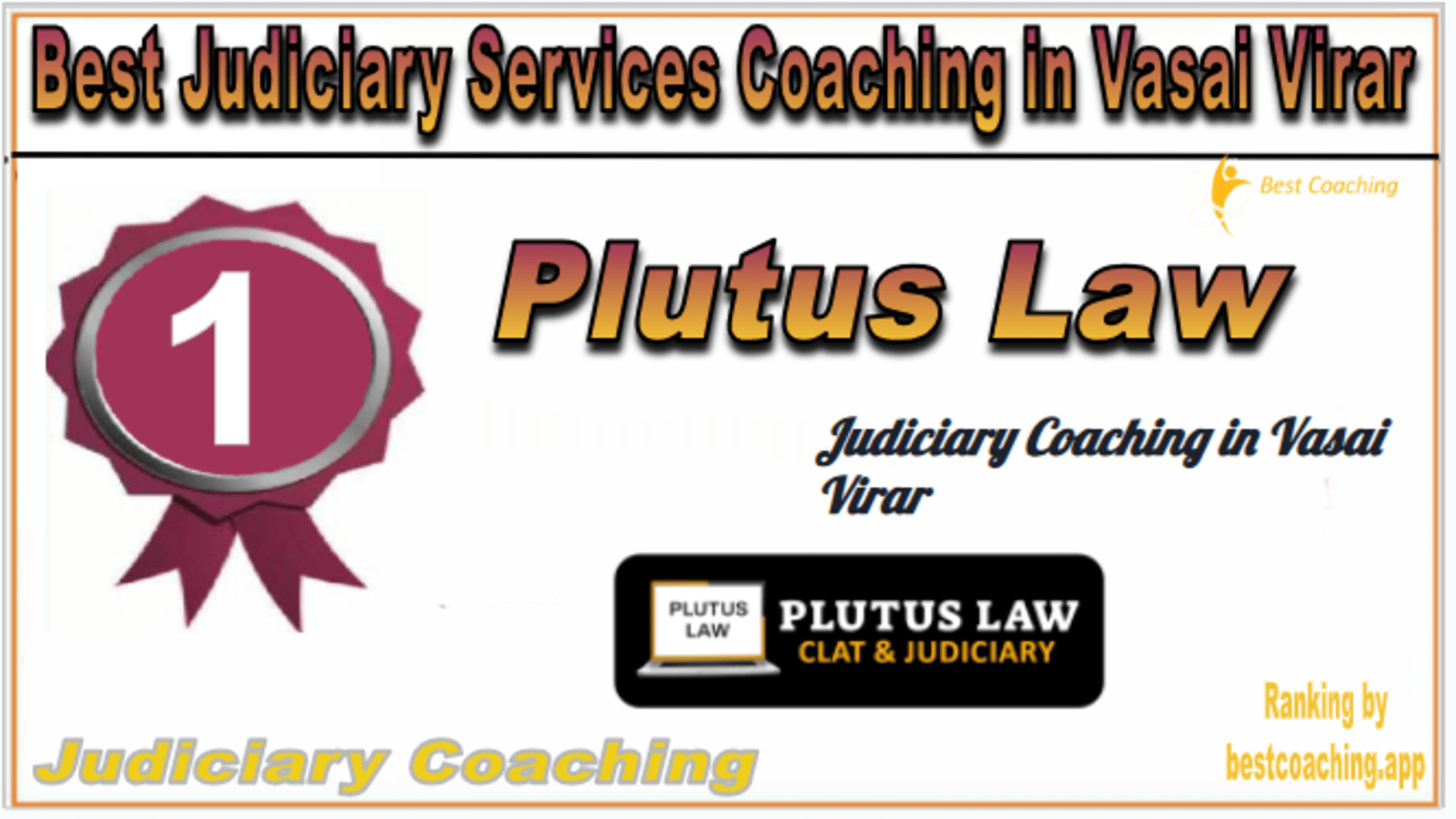 Rank 1. Plutus IAS Best Judiciary Services Coaching in Vasai and Virar