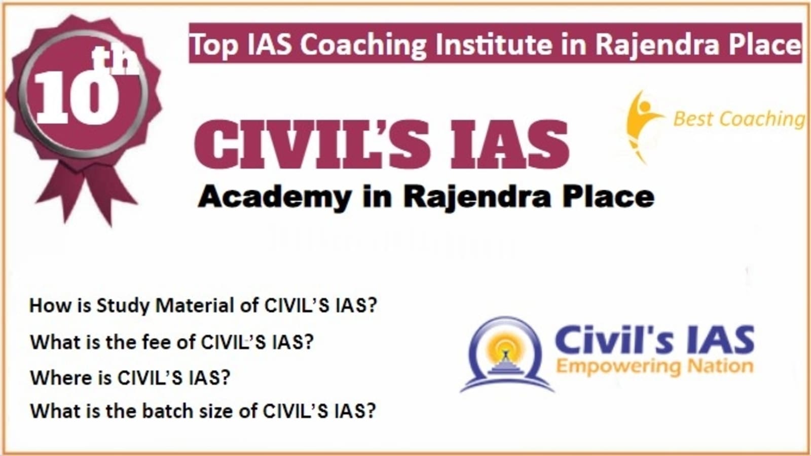 Rank 10 Best IAS Coaching in Rajendra Nagar 