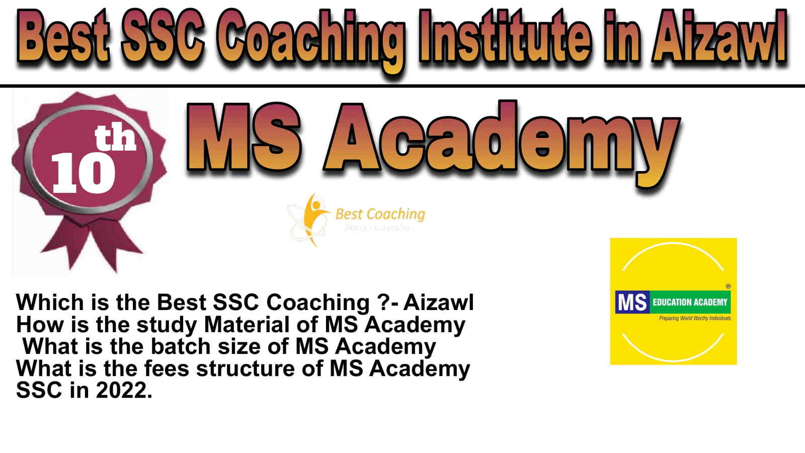 Rank 10 Best SSC Coaching in Aizawl