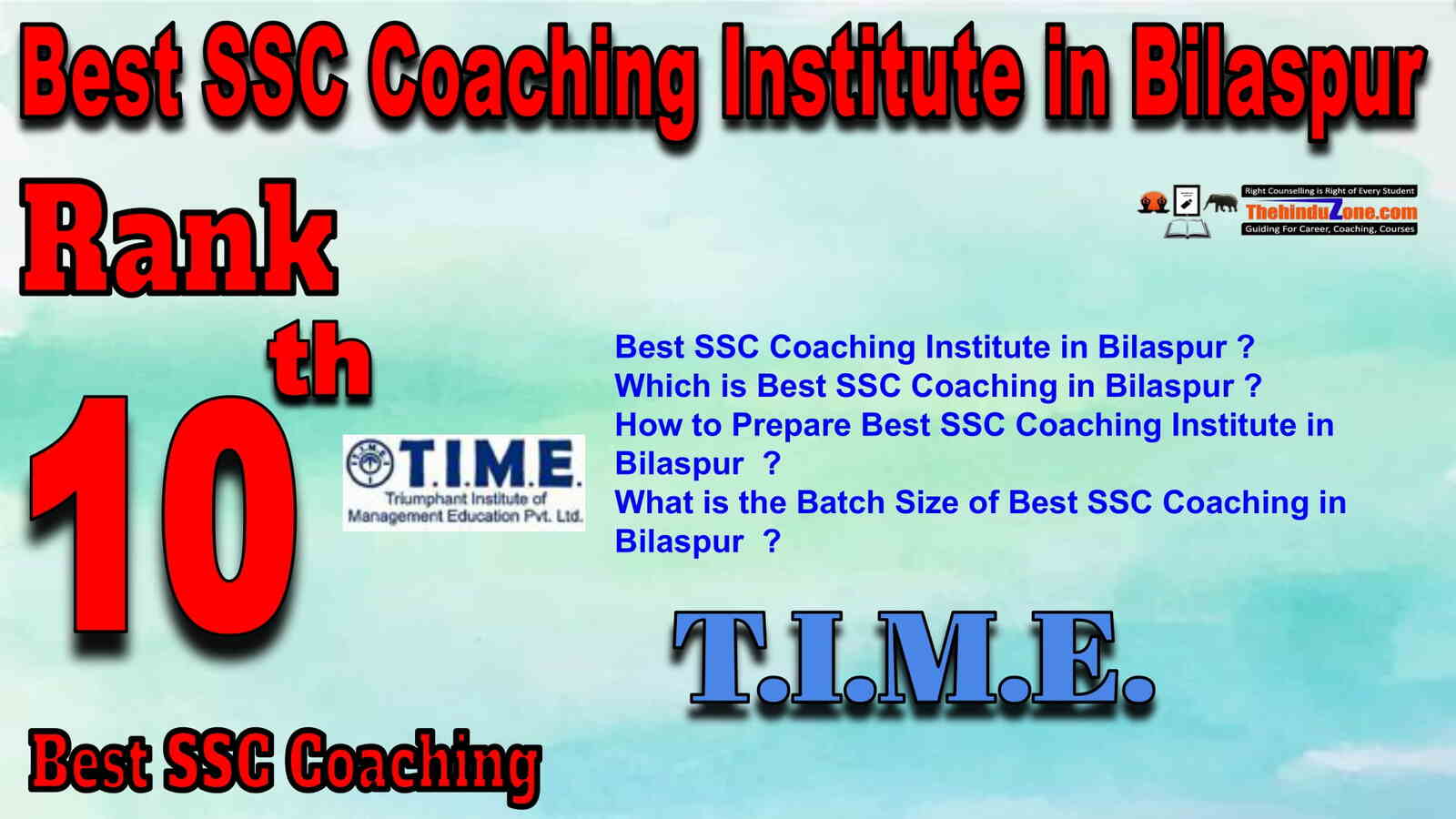 Rank 10 Best SSC Coaching in Bilaspur
